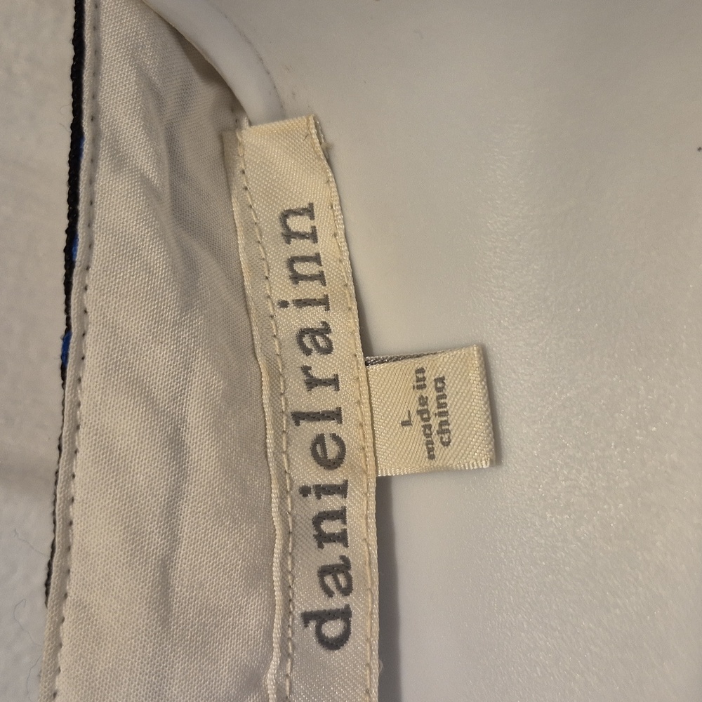 Daniel Rainn Cream Embroidered Tunic Blouse size L - Picture 6 of 7